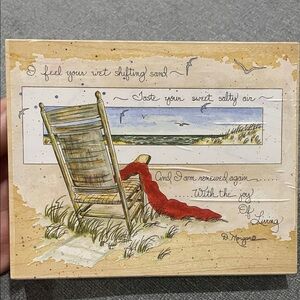 Stamps Happen Beach Chair 90015 wooden rubber stamps